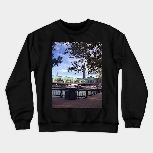 Hoboken Terminal Train Station Street New Jersey Crewneck Sweatshirt by eleonoraingrid